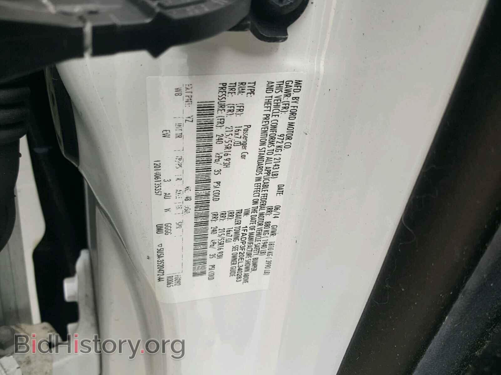 2014 FORD FOCUS - VIN: 1FADP3F20EL340283 - Фото 10
