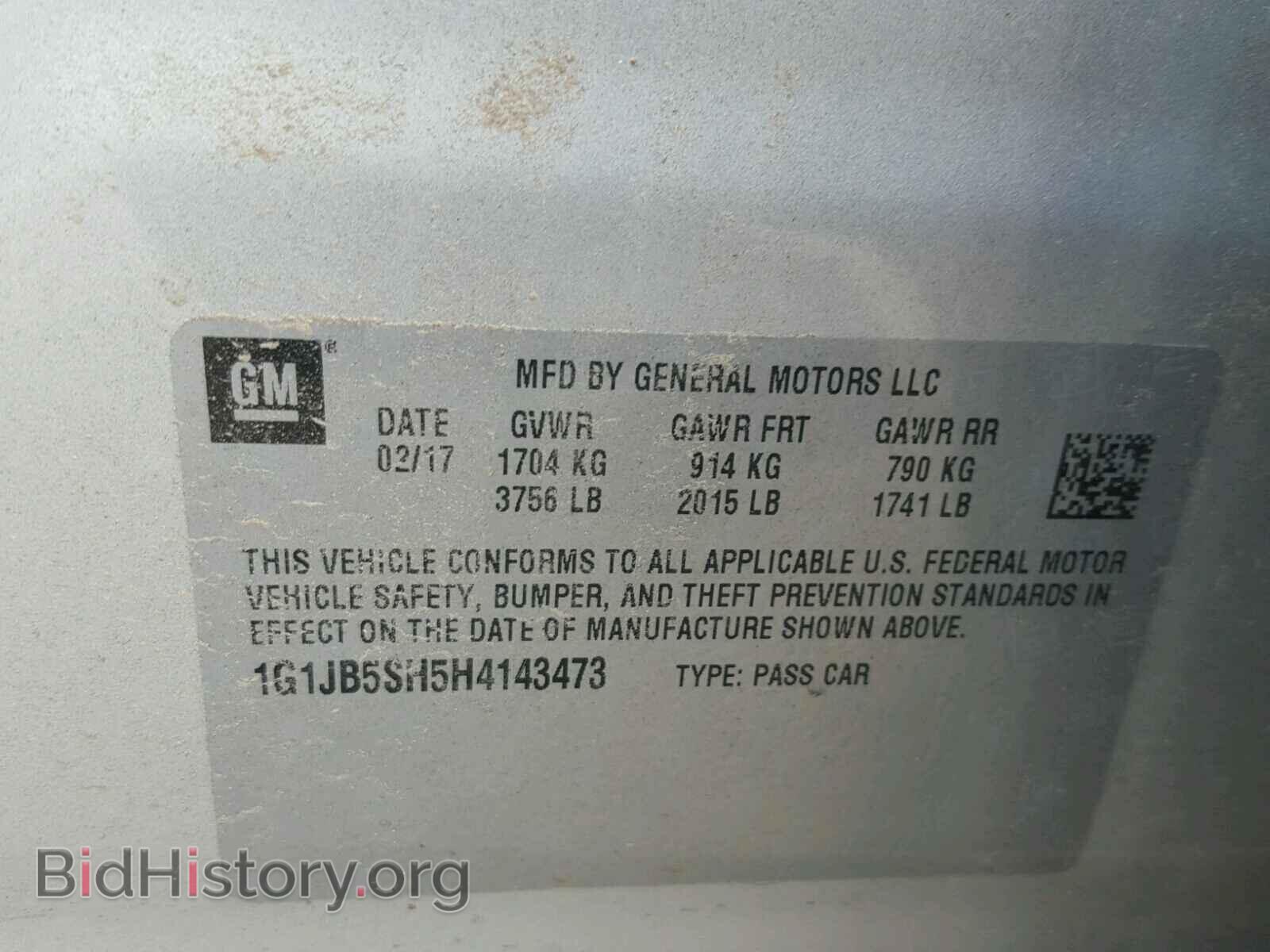 2017 CHEVROLET SONIC - VIN: 1G1JB5SH5H4143473 - Photo 10