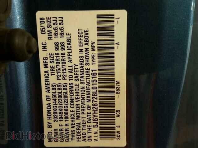 2008 HONDA ELEMENT - VIN: 5J6YH28728L015161 - Фото 10