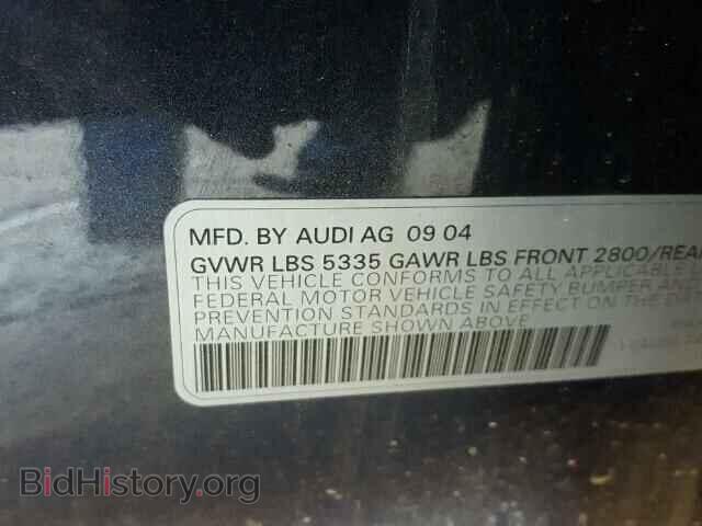 2005 AUDI A6 - VIN: WAUDL74FX5N041131 - Фото 10