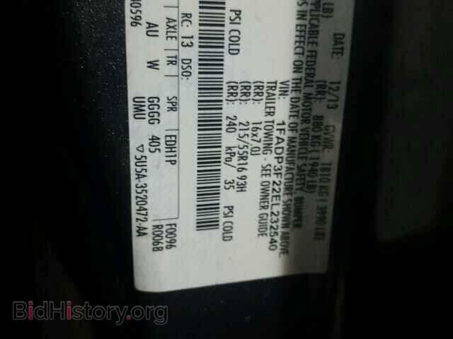 2014 FORD FOCUS - VIN: 1FADP3F22EL232540 - Фото 10