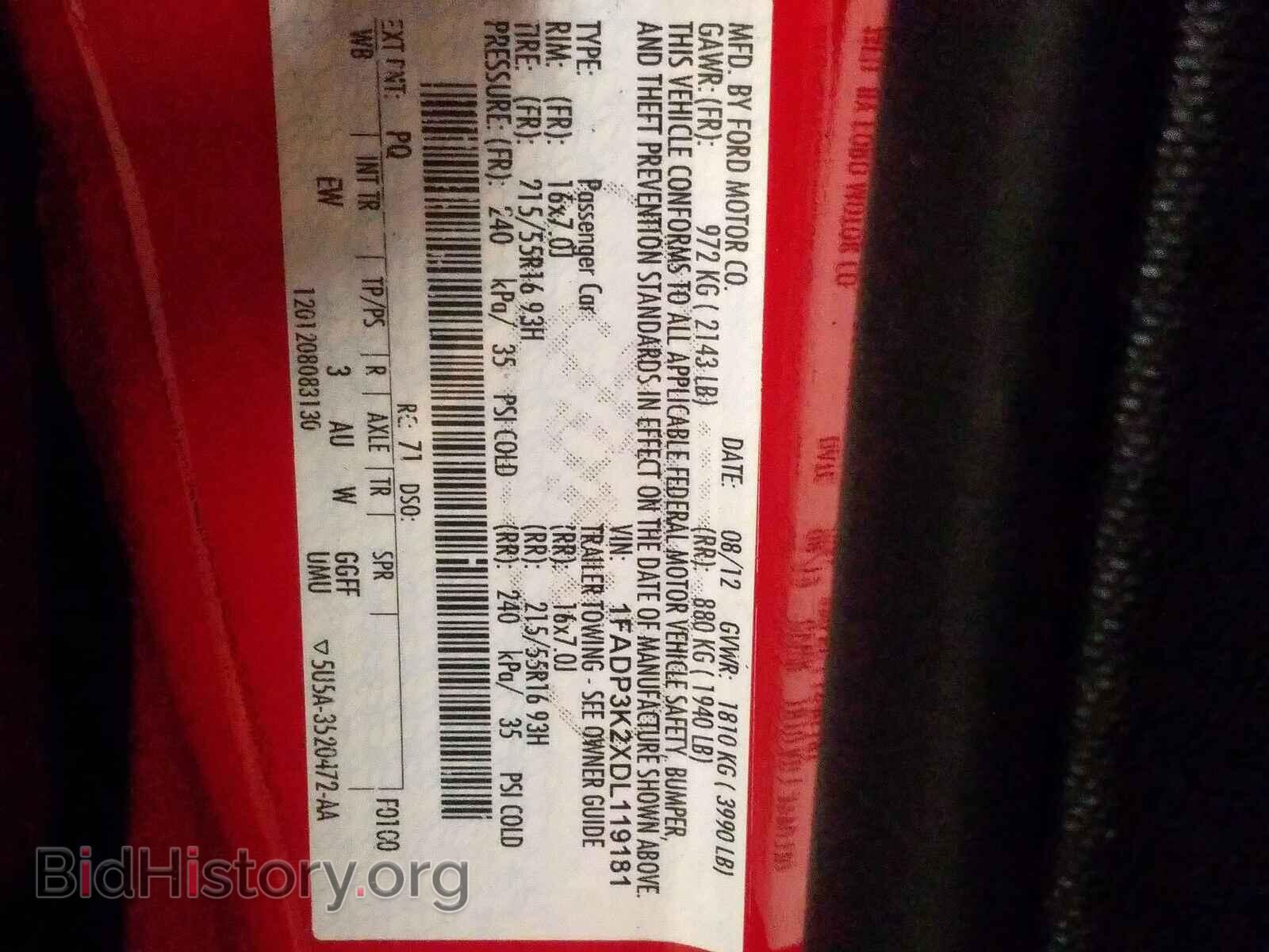 2013 FORD FOCUS - VIN: 1FADP3K2XDL119181 - Photo 10