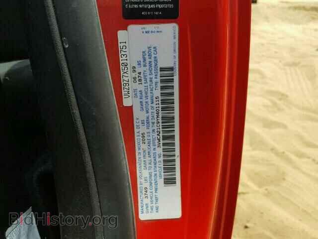 2000 VOLKSWAGEN BEETLE - VIN: 3VWCA21C9YM401115 - Фото 10