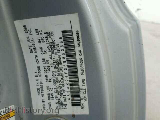 2006 MITSUBISHI ECLIPSE - VIN: 4A3AK24F26E052666 - Photo 10
