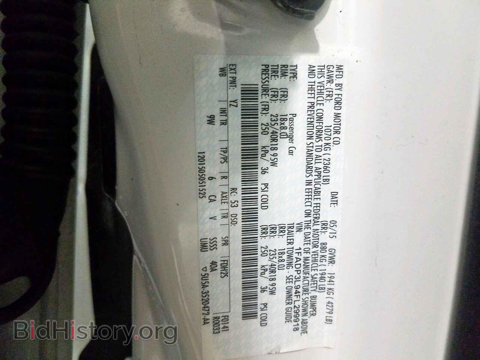 2015 FORD FOCUS - VIN: 1FADP3L94FL299918 - Photo 10