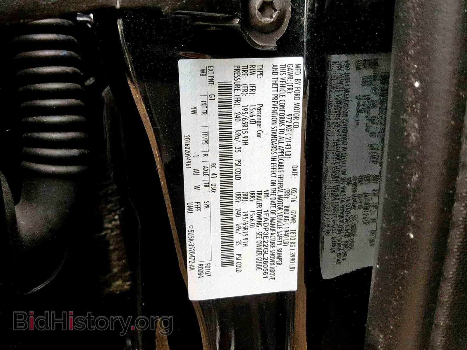 2016 FORD FOCUS - VIN: 1FADP3E22GL280561 - Photo 10
