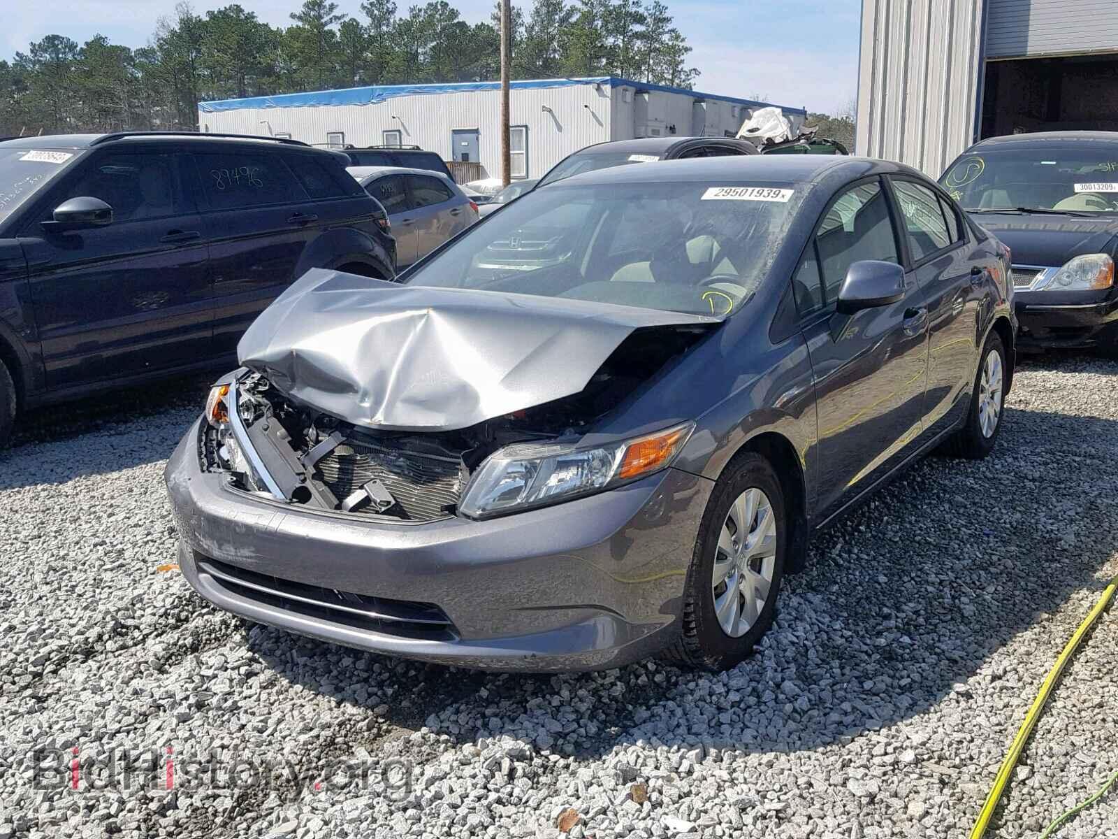 2012 HONDA CIVIC LX - VIN: 19XFB2F55CE085514 - Фото 2
