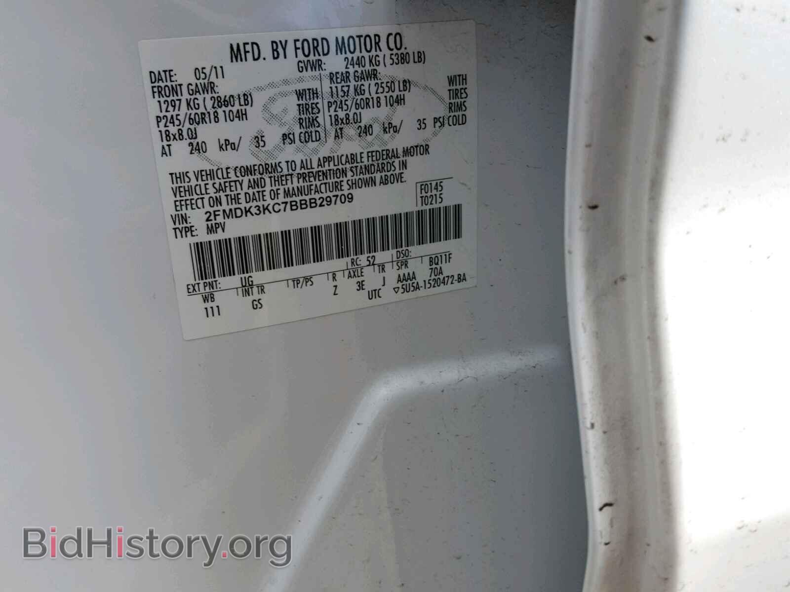 2011 FORD EDGE - VIN: 2FMDK3KC7BBB29709 - Photo 10