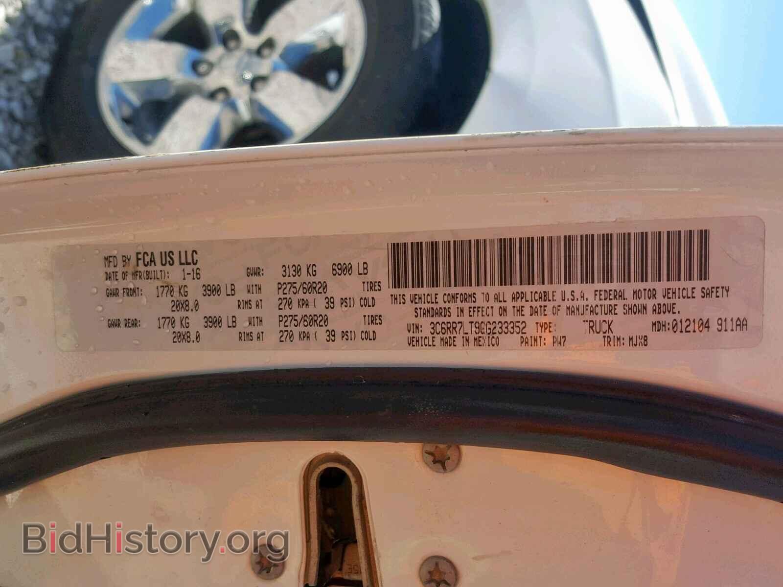 2016 RAM 1500 SLT - VIN: 3C6RR7LT9GG233352 - Фото 10