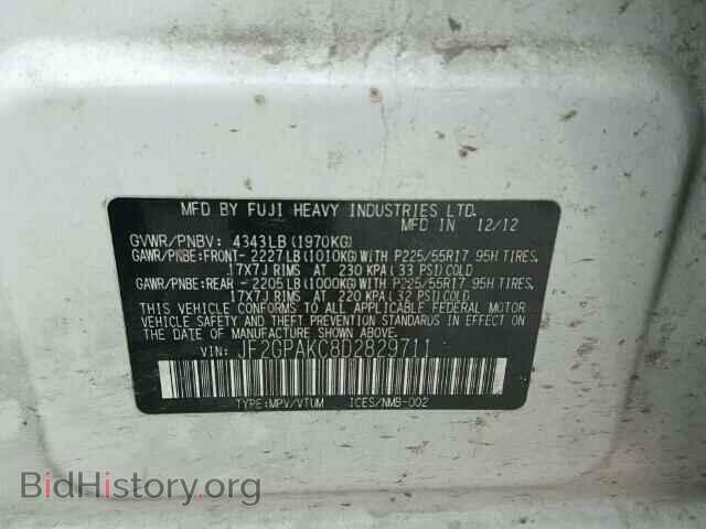 2013 SUBARU XV - VIN: JF2GPAKC8D2829711 - Фото 10