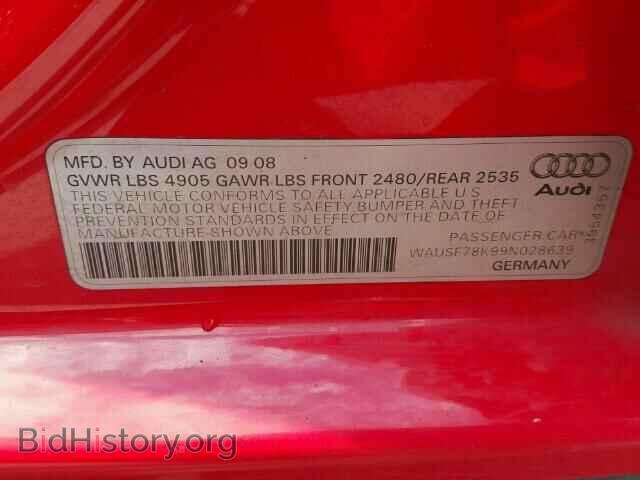 2009 AUDI A4 - VIN: WAUSF78K99N028639 - Фото 10