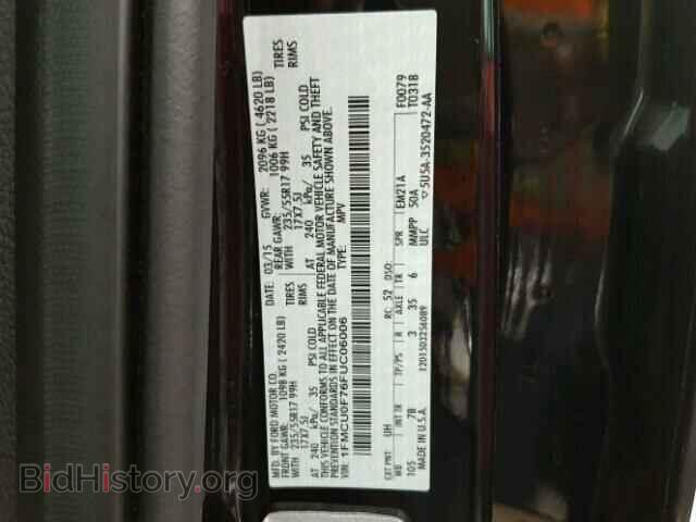 2015 FORD ESCAPE - VIN: 1FMCU0F76FUC06006 - Photo 10
