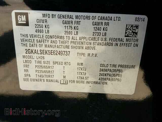 2014 GMC TERRAIN - VIN: 2GKALSEK5E6249737 - Фото 10
