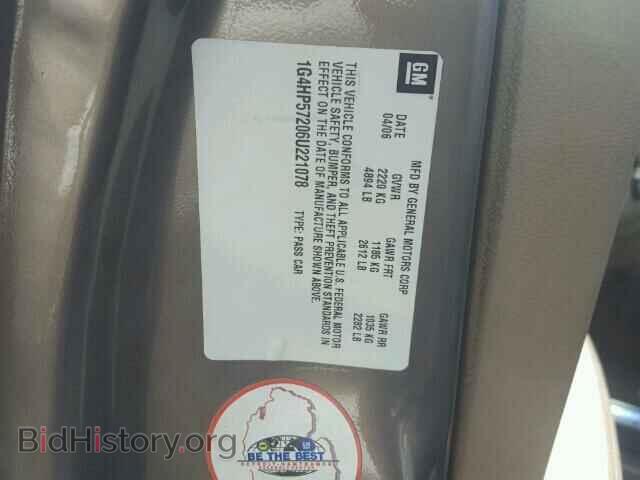 2006 BUICK LUCERNE - VIN: 1G4HP57206U221078 - Фото 10