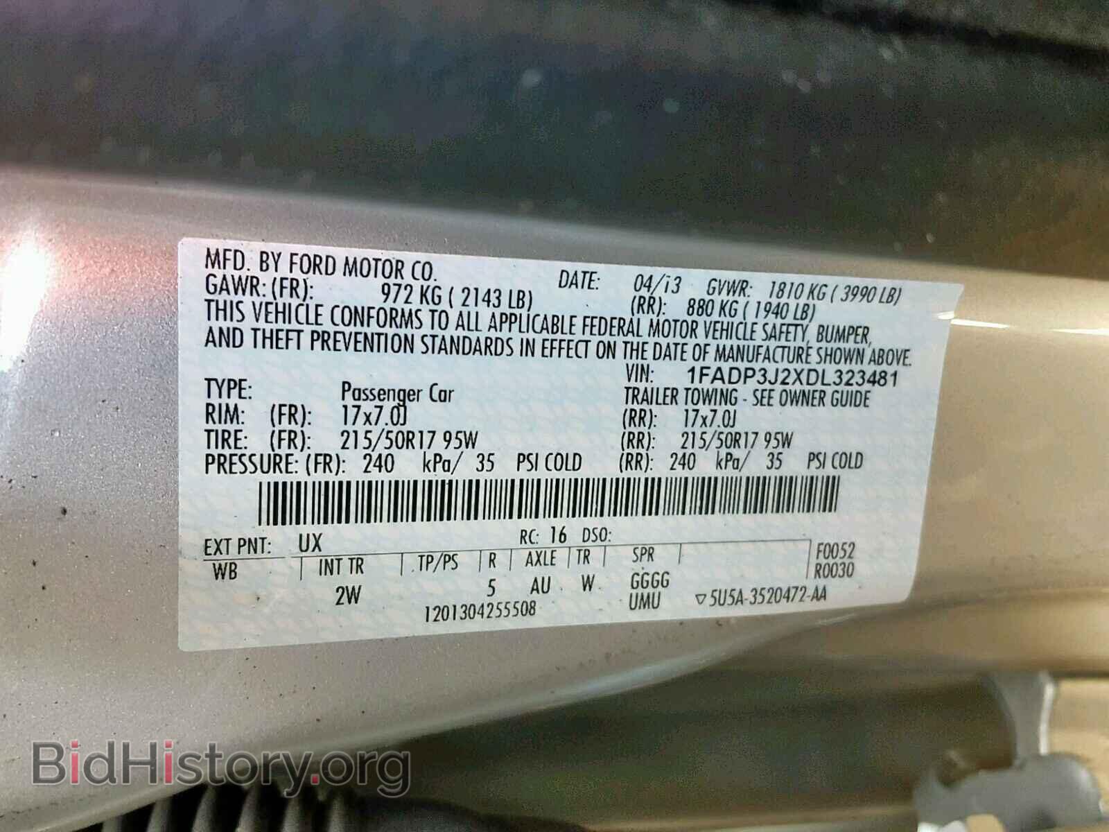 2013 FORD FOCUS - VIN: 1FADP3J2XDL323481 - Фото 10