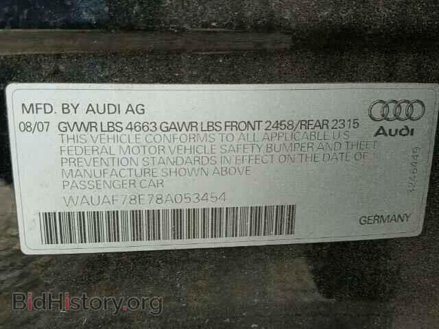 2008 AUDI A4 - VIN: WAUAF78E78A053454 - Фото 10