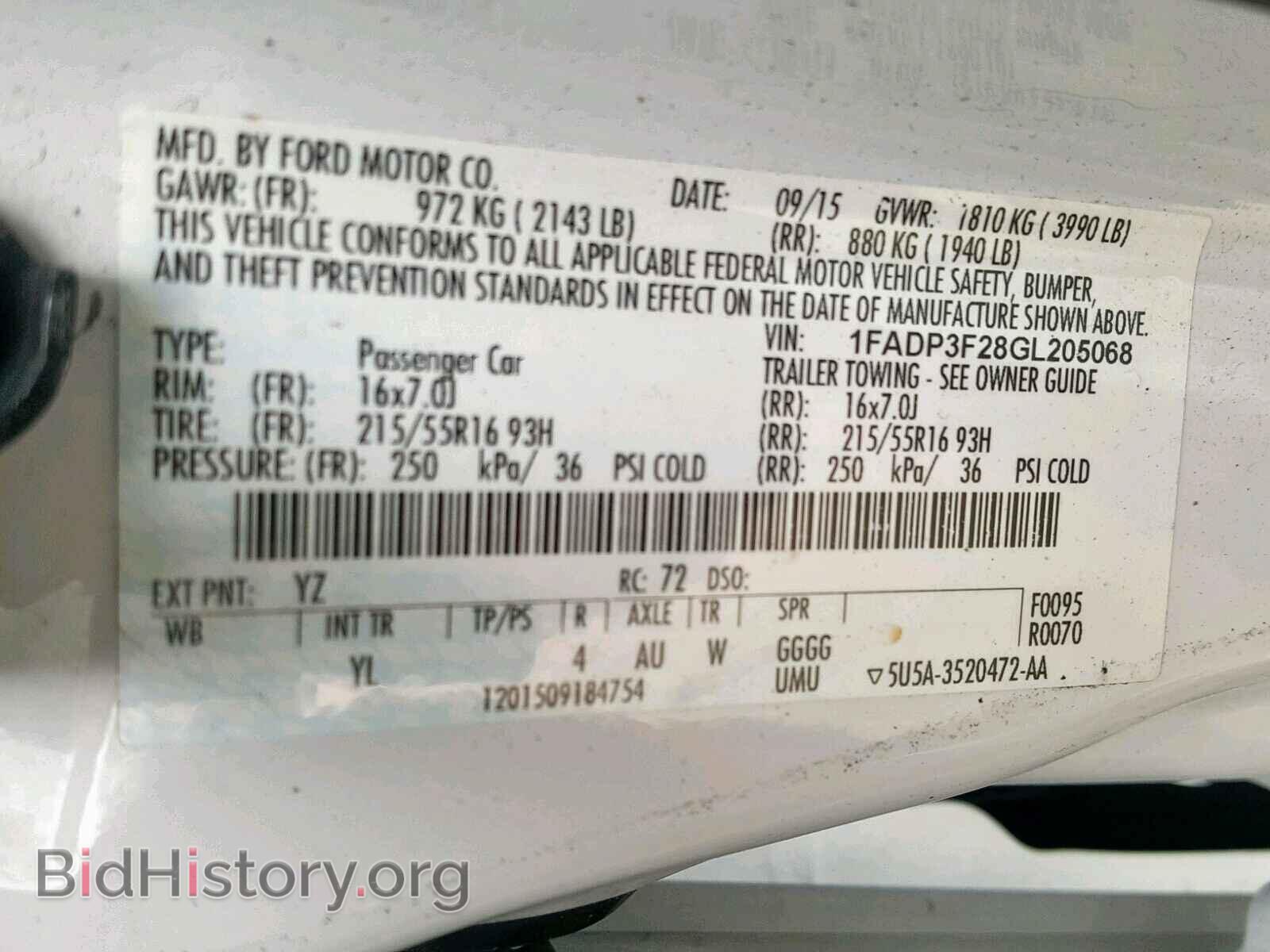 2016 FORD FOCUS SE - VIN: 1FADP3F28GL205068 - Фото 10