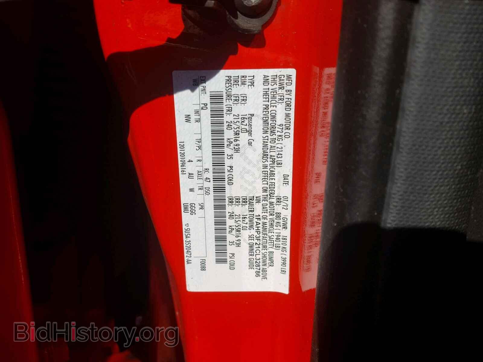 2012 FORD FOCUS - VIN: 1FAHP3F21CL328786 - Фото 10