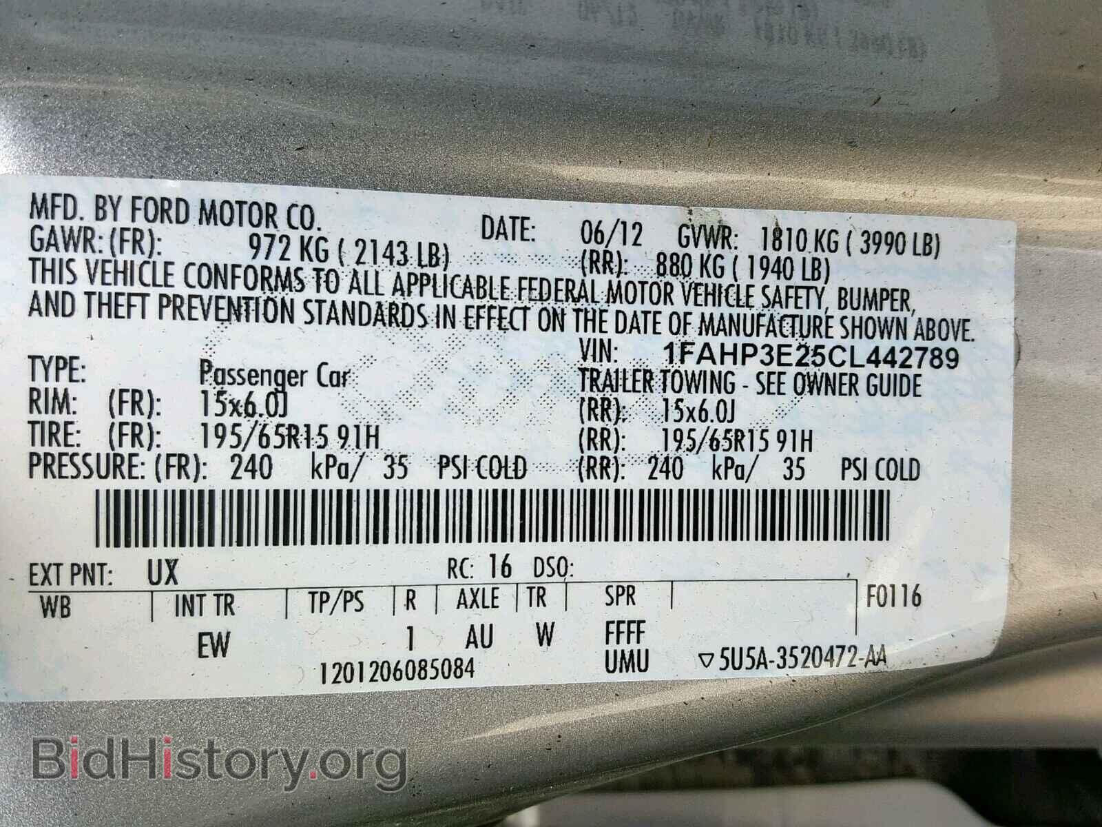 2012 FORD FOCUS - VIN: 1FAHP3E25CL442789 - Photo 10