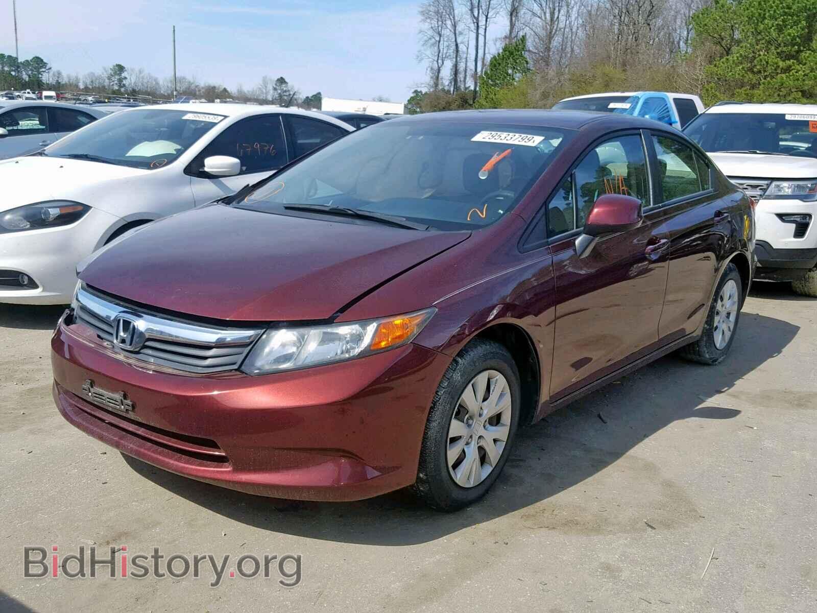 2012 HONDA CIVIC LX - VIN: 19XFB2E57CE058980 - Фото 2