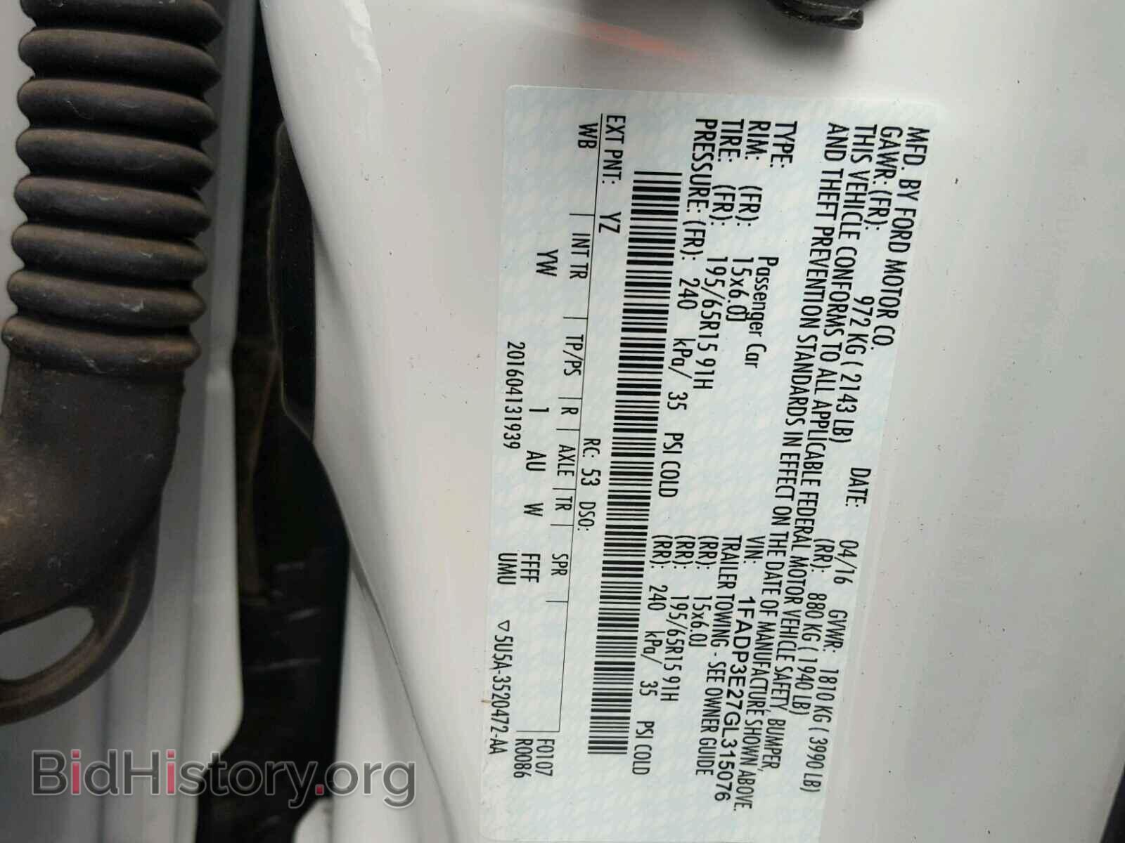 2016 FORD FOCUS - VIN: 1FADP3E27GL315076 - Photo 10