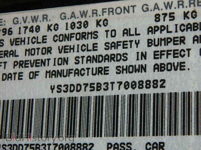 1996 SAAB 900 - VIN: YS3DD75B3T7008882 - Фото 9