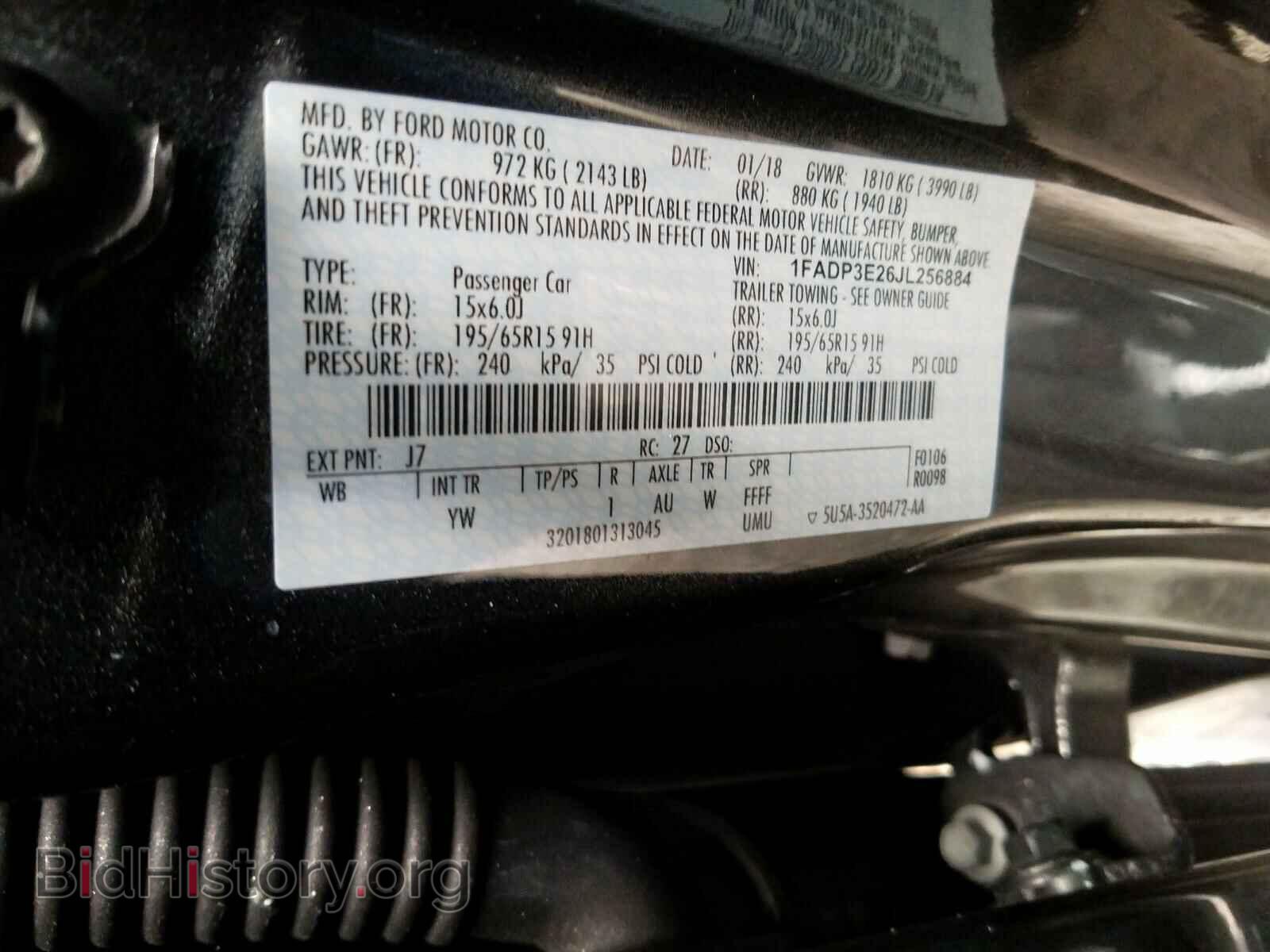 2018 FORD FOCUS - VIN: 1FADP3E26JL256884 - Фото 10