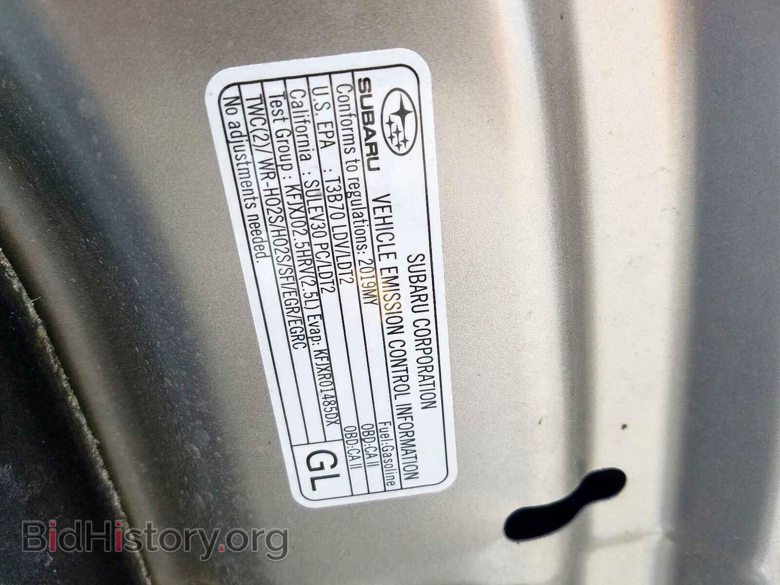 2019 SUBARU OUTBACK - VIN: 4S4BSANC6K3373956 - Фото 9