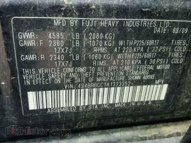 2010 SUBARU OUTBACK - VIN: 4S4BRBCC1A1323352 - Фото 10