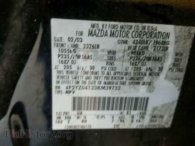 2003 MAZDA TRIBUTE - VIN: 4F2YZ04133KM39732 - Фото 10