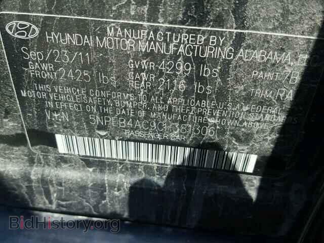 2012 HYUNDAI SONATA - VIN: 5NPEB4AC9CH381306 - Фото 10