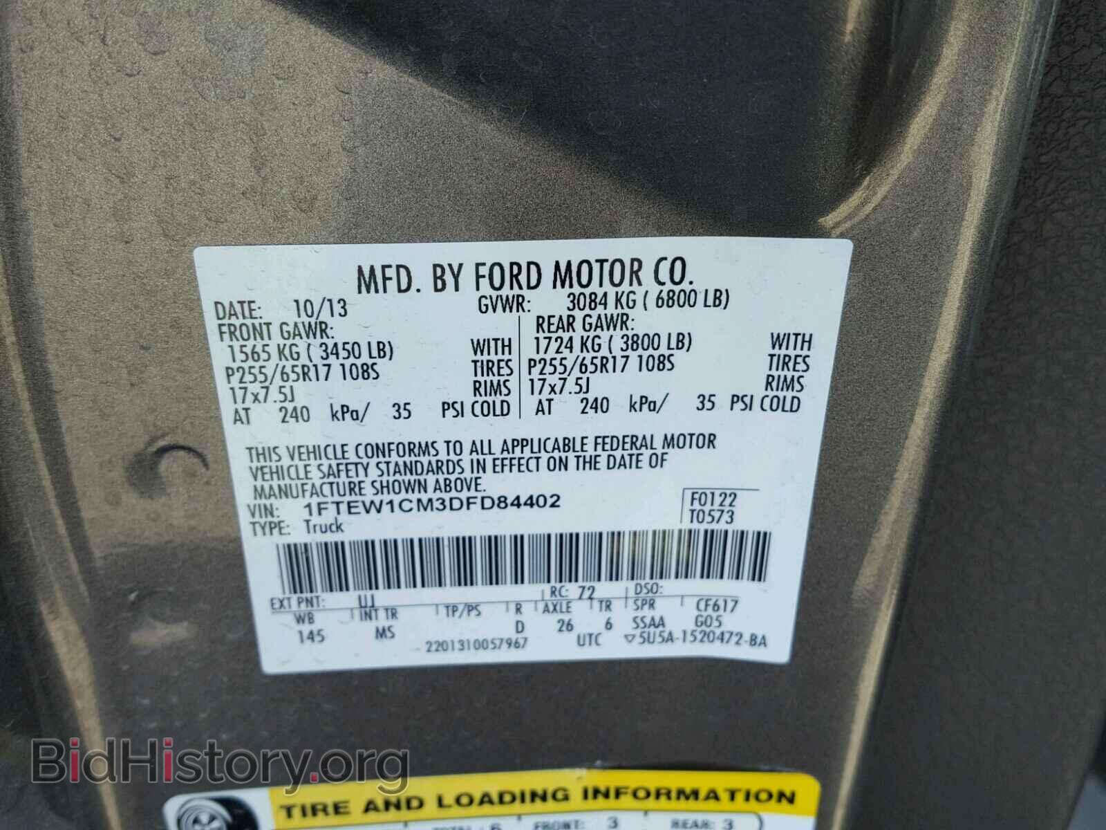 2013 FORD F150 - VIN: 1FTEW1CM3DFD84402 - Фото 10