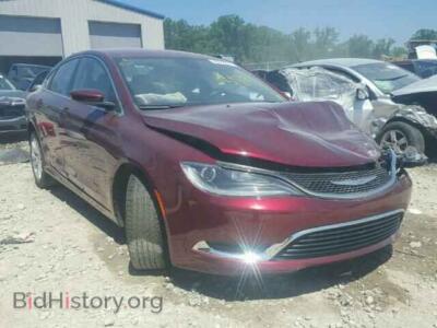 2015 Chrysler 200 200 Limite, бордовый — VIN 1C3CCCAB8FN686486, Copart