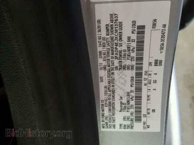 2012 FORD FIESTA - VIN: 3FADP4EJXCM137637 - Фото 10