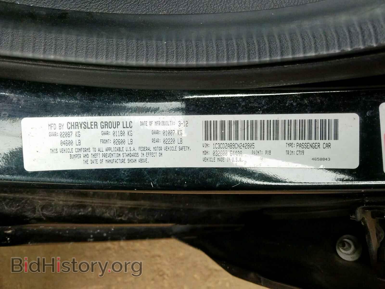 2012 DODGE AVENGER - VIN: 1C3CDZAB9CN242805 - Photo 10