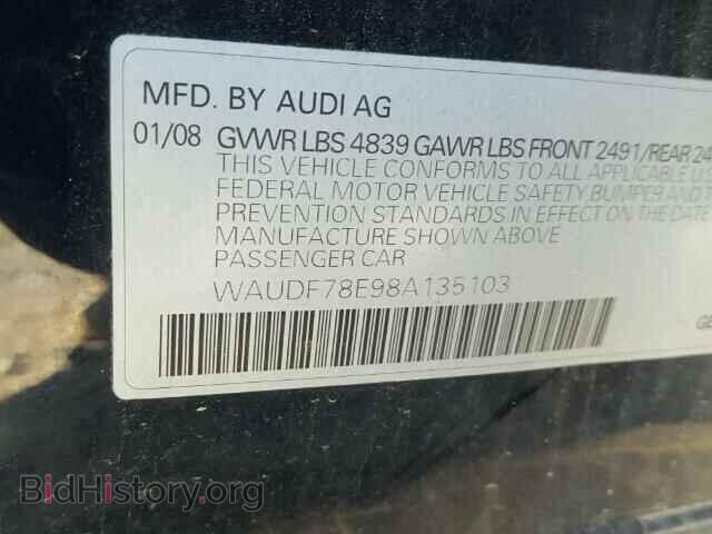 2008 AUDI A4 - VIN: WAUDF78E98A135103 - Фото 10