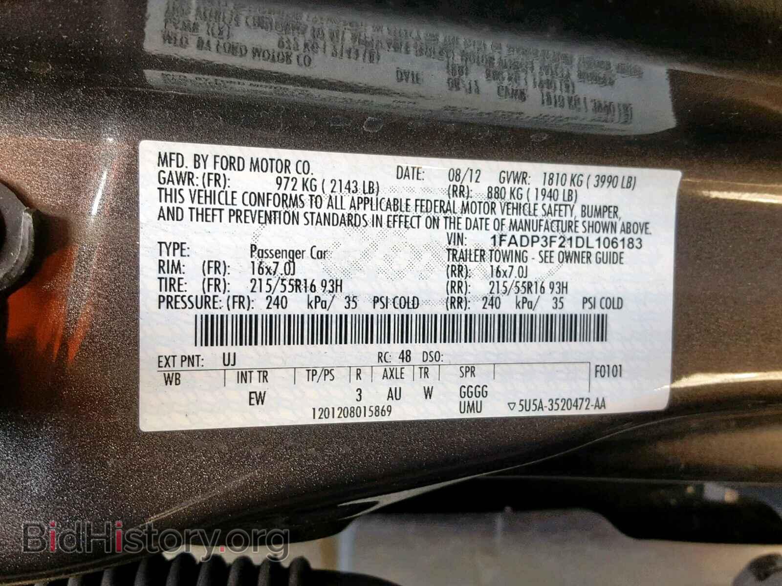 2013 FORD FOCUS SE - VIN: 1FADP3F21DL106183 - Фото 10