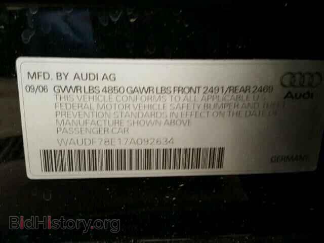 2007 AUDI A4 - VIN: WAUDF78E17A092634 - Фото 10