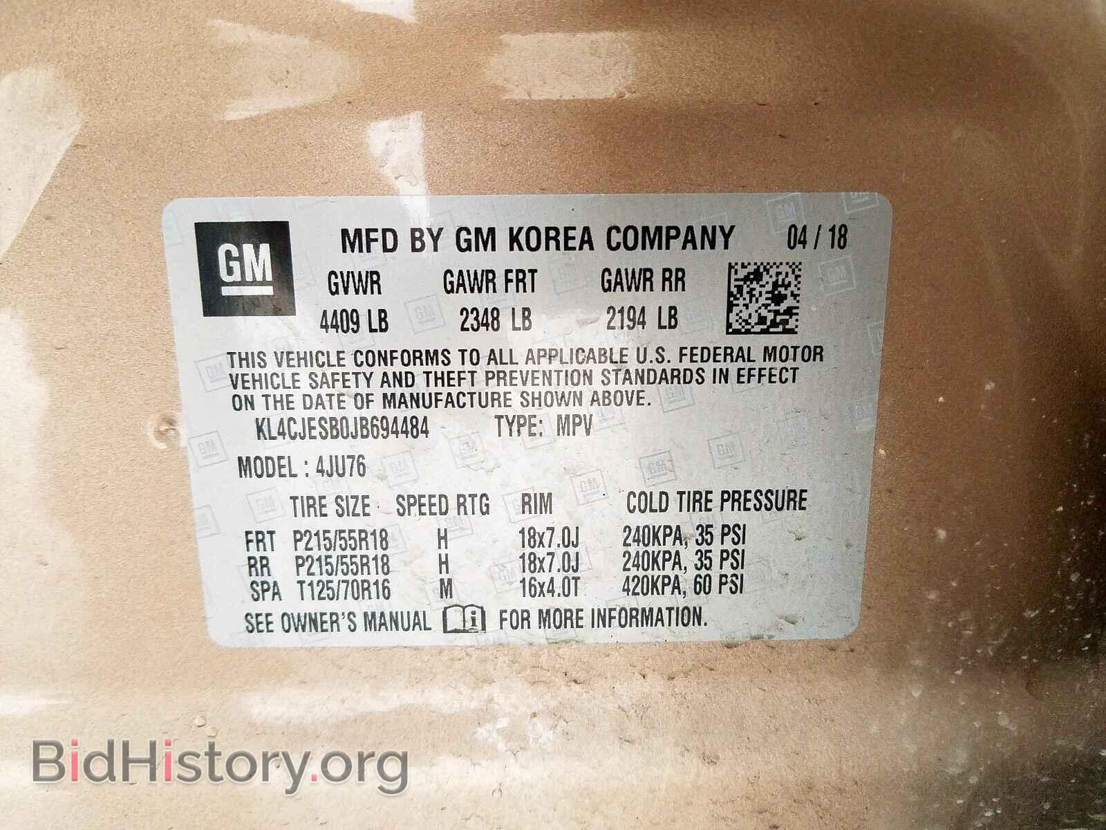 2018 BUICK ENCORE PRE - VIN: KL4CJESB0JB694484 - Photo 10