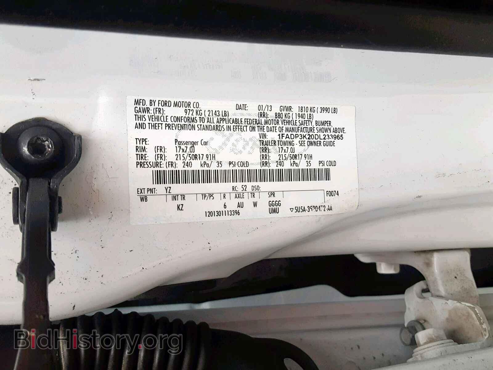 2013 FORD FOCUS SE - VIN: 1FADP3K20DL233965 - Фото 10