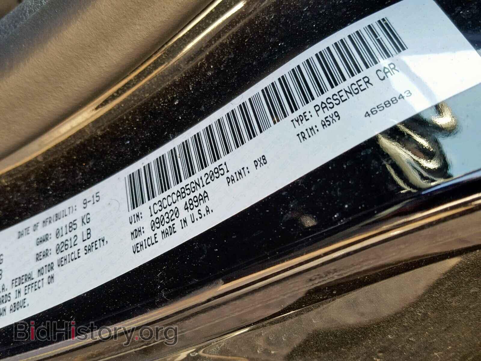 2016 CHRYSLER 200 - VIN: 1C3CCCAB5GN120951 - Photo 10