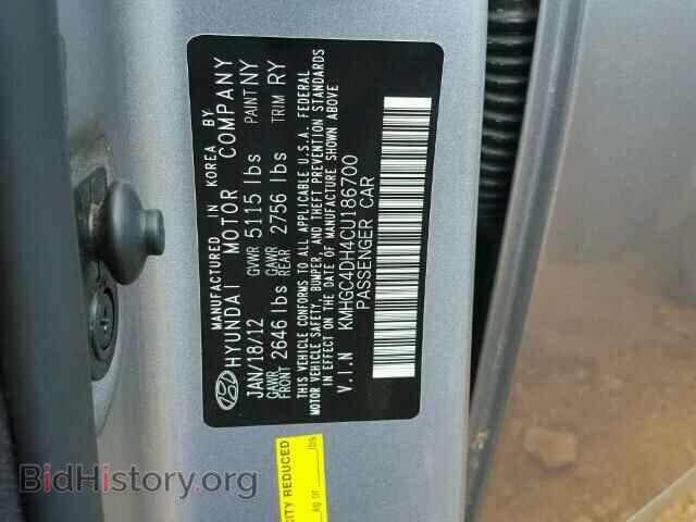 2012 HYUNDAI GENESIS - VIN: KMHGC4DH4CU186700 - Фото 10