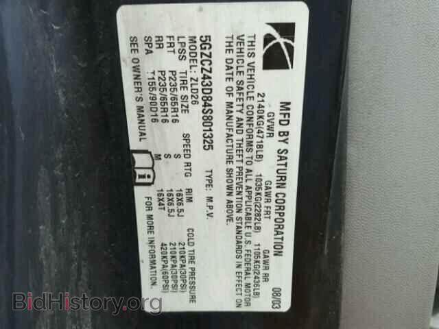 2004 SATURN VUE - VIN: 5GZCZ43D84S801325 - Фото 10