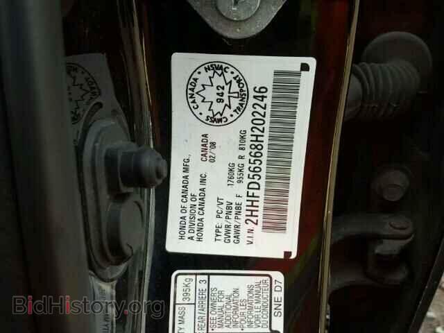2008 ACURA CSX - VIN: 2HHFD56568H202246 - Photo 10