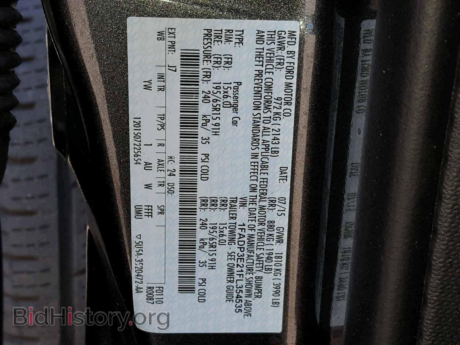 2015 FORD FOCUS - VIN: 1FADP3E21FL354535 - Фото 10