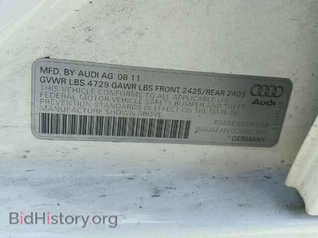 2012 AUDI A4 - VIN: WAUAFAFL0CN007545 - Фото 10