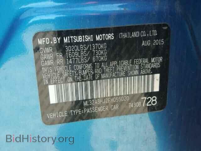 2015 MITSUBISHI MIRAGE - VIN: ML32A3HJ2FH055020 - Фото 10