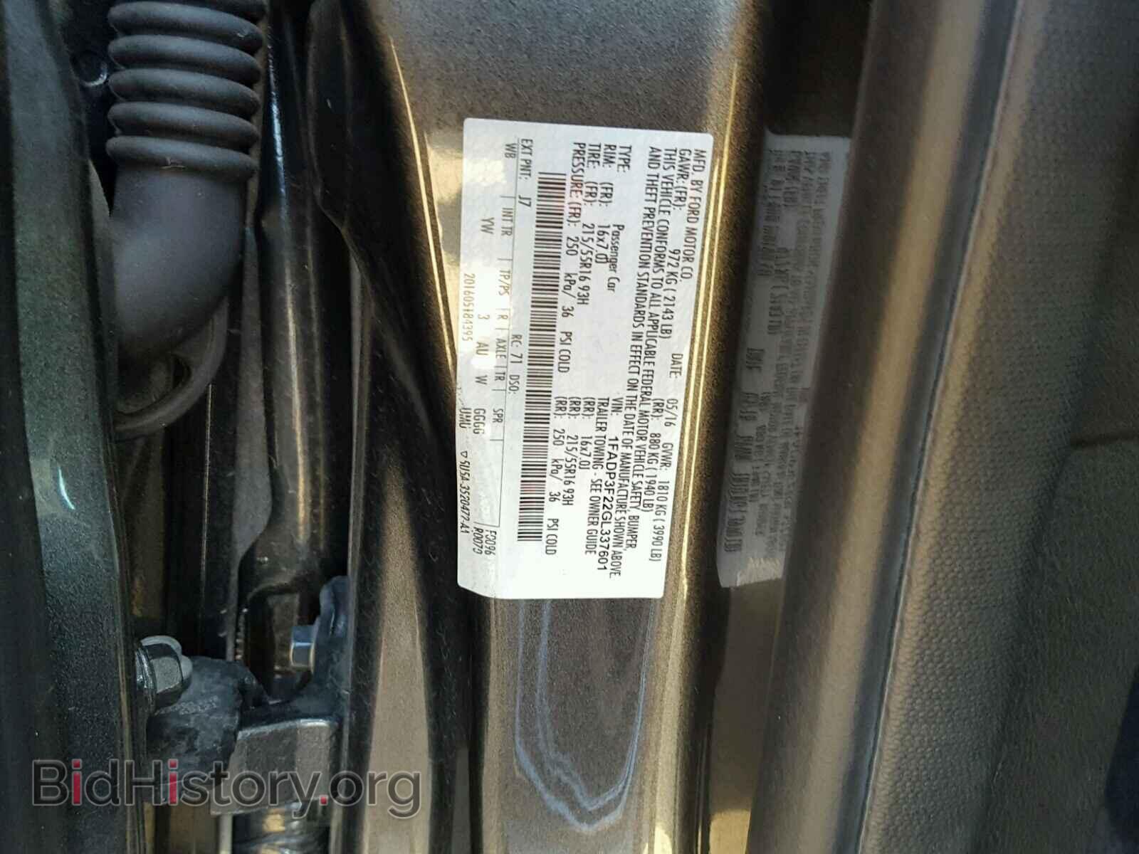 2016 FORD FOCUS - VIN: 1FADP3F22GL337601 - Photo 10