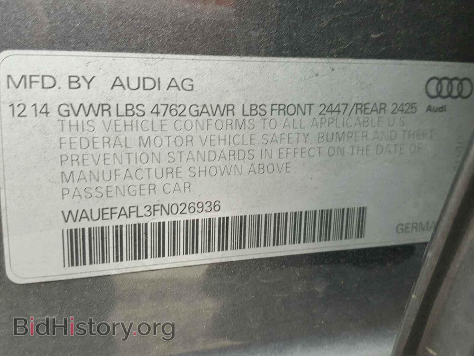 2015 AUDI A4 - VIN: WAUEFAFL3FN026936 - Photo 10