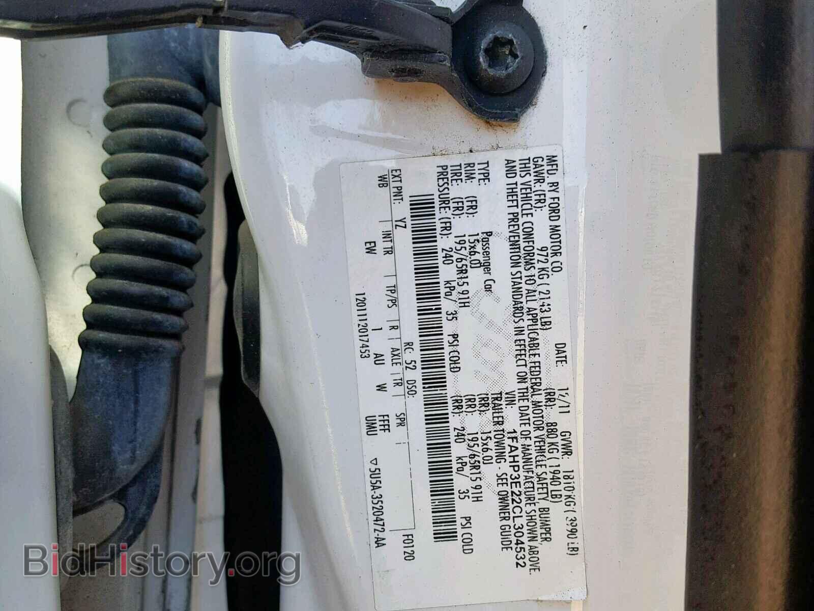 2012 FORD FOCUS - VIN: 1FAHP3E22CL304532 - Фото 10